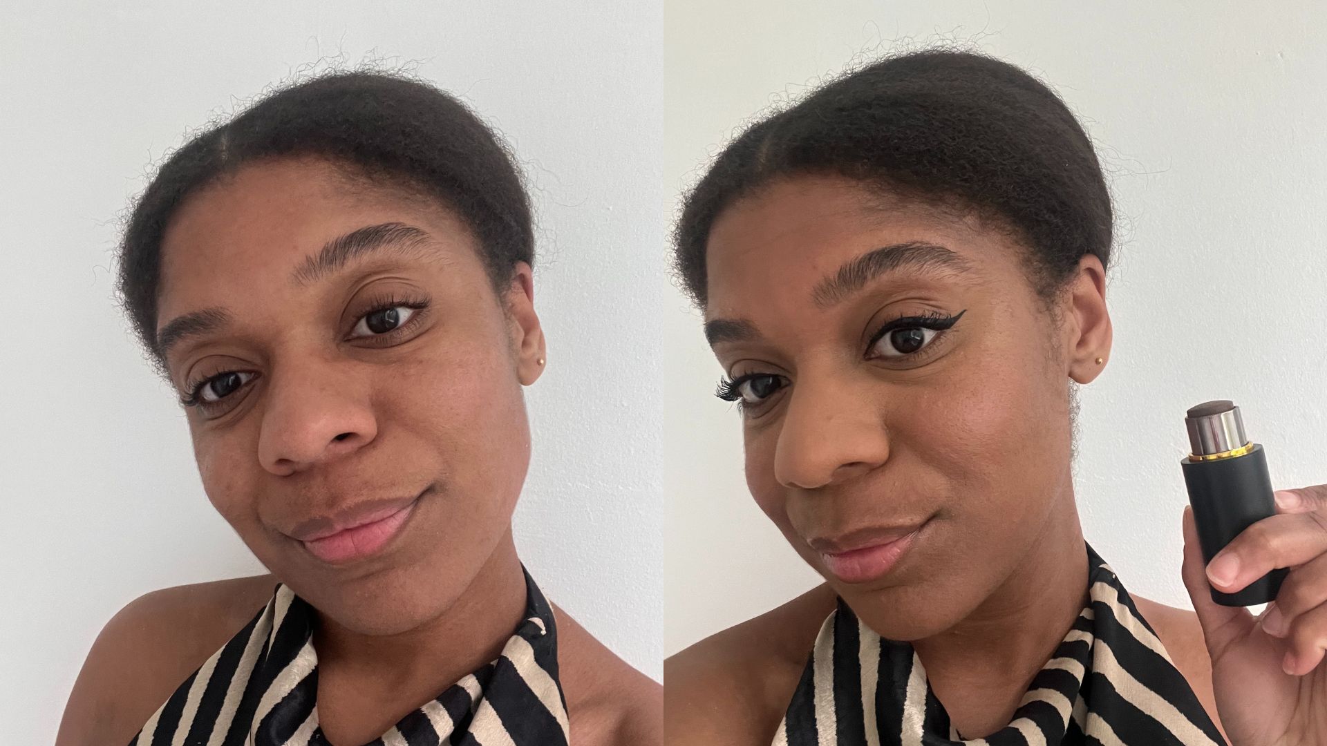 Vivienne's Westman Atelier Face Trace Contour Stick Before And After | Space NK Vivienne's Westman Atelier Face Trace Contour Stick Before And After | Space NK